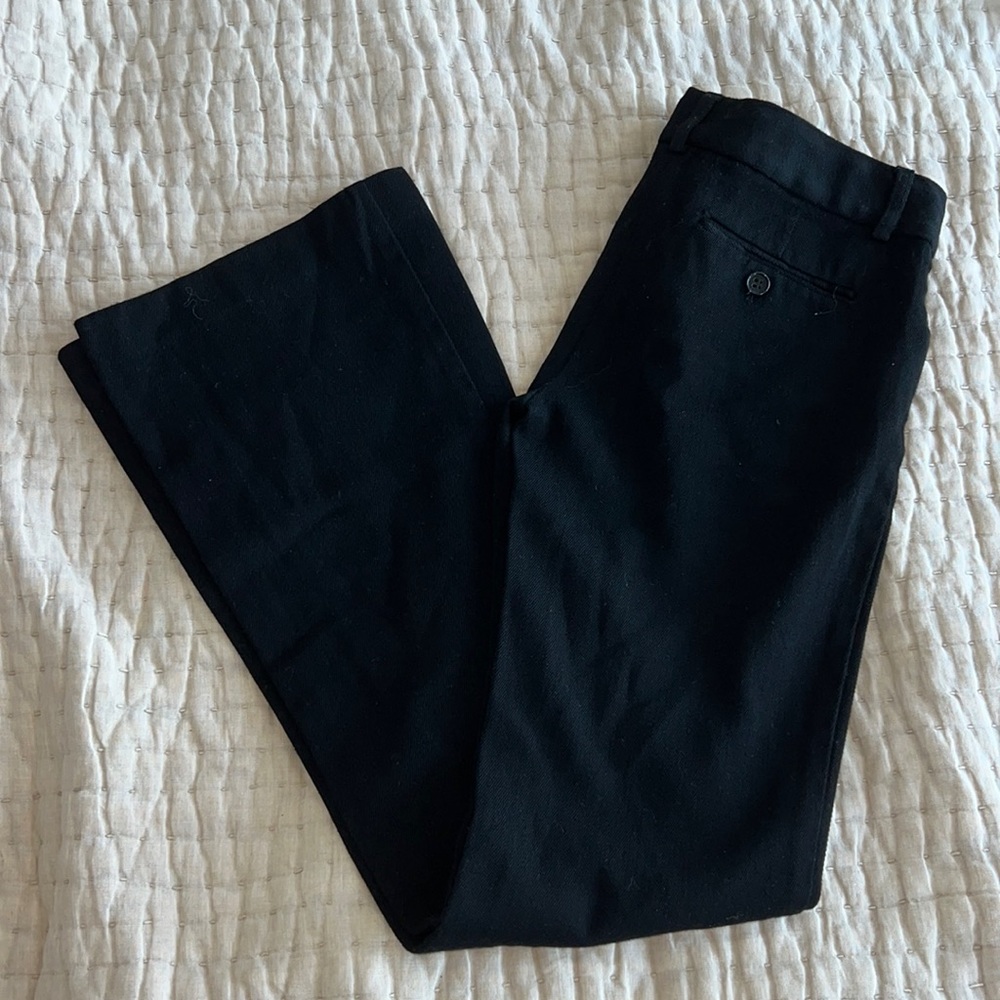 Theory Black Boot-Cut Trousers